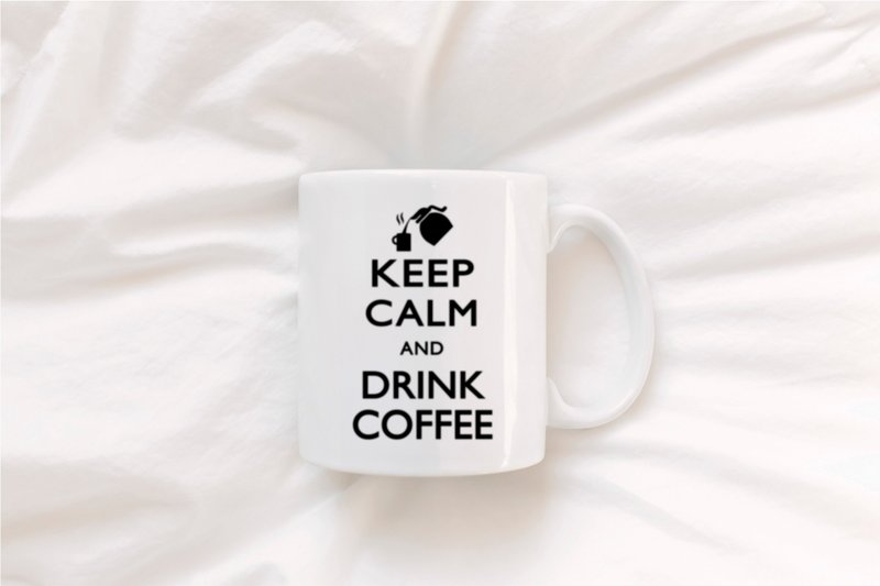 白杯 (330ml) keep calm and drink coffee