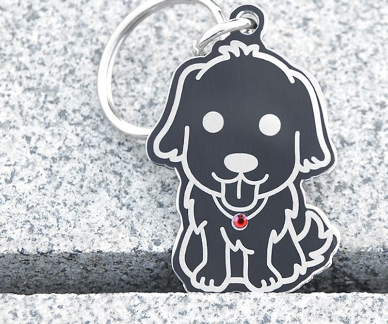 【黄金拾猎犬】‘狗狗形状’专属-定制名牌(6色钻)◆可爱x防走失◆