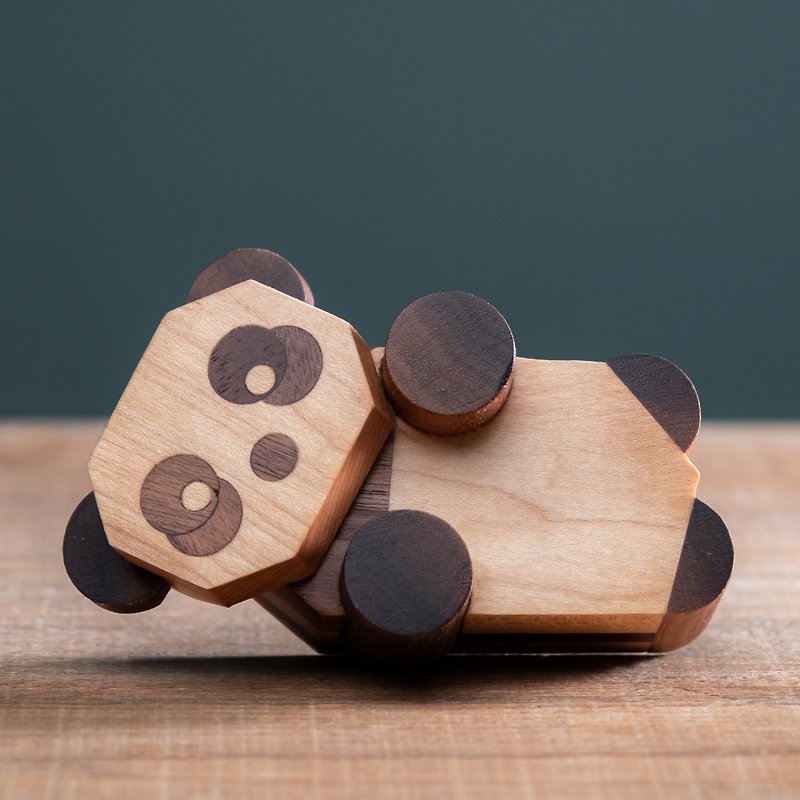 PANDA - 玩偶/公仔 - 木头 咖啡色