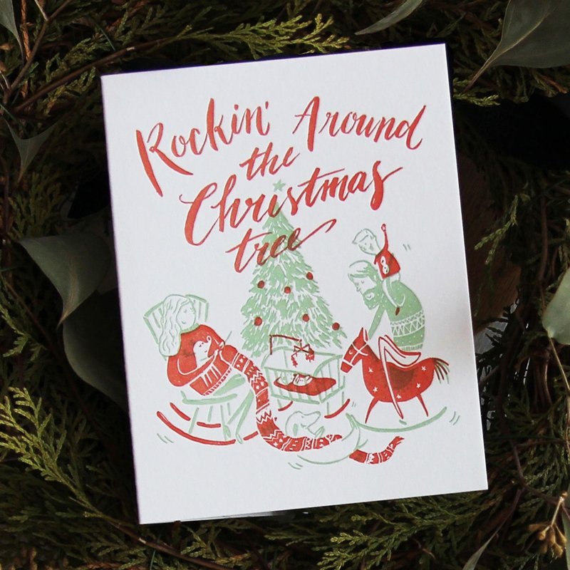 Christmas Rock Letterpress Card