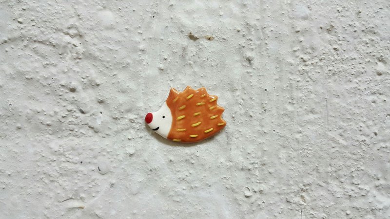小刺猬 陶瓷别针
