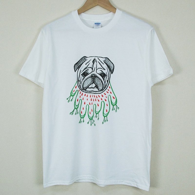 新创设计师-T恤:【草裙巴哥】短袖T-shirt《中性/修身》(白) -陈孟如