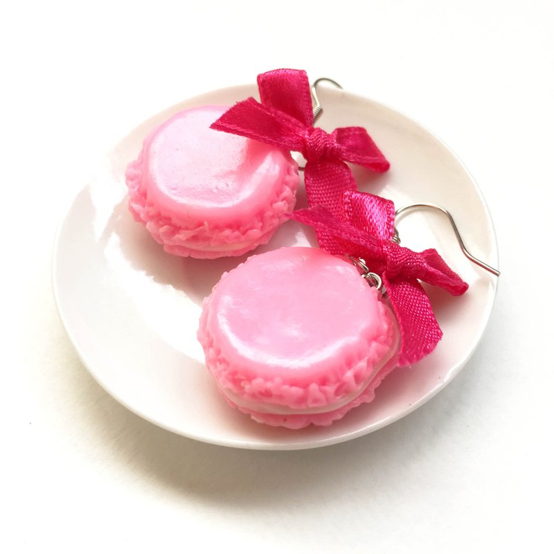 Macaron earring pink
