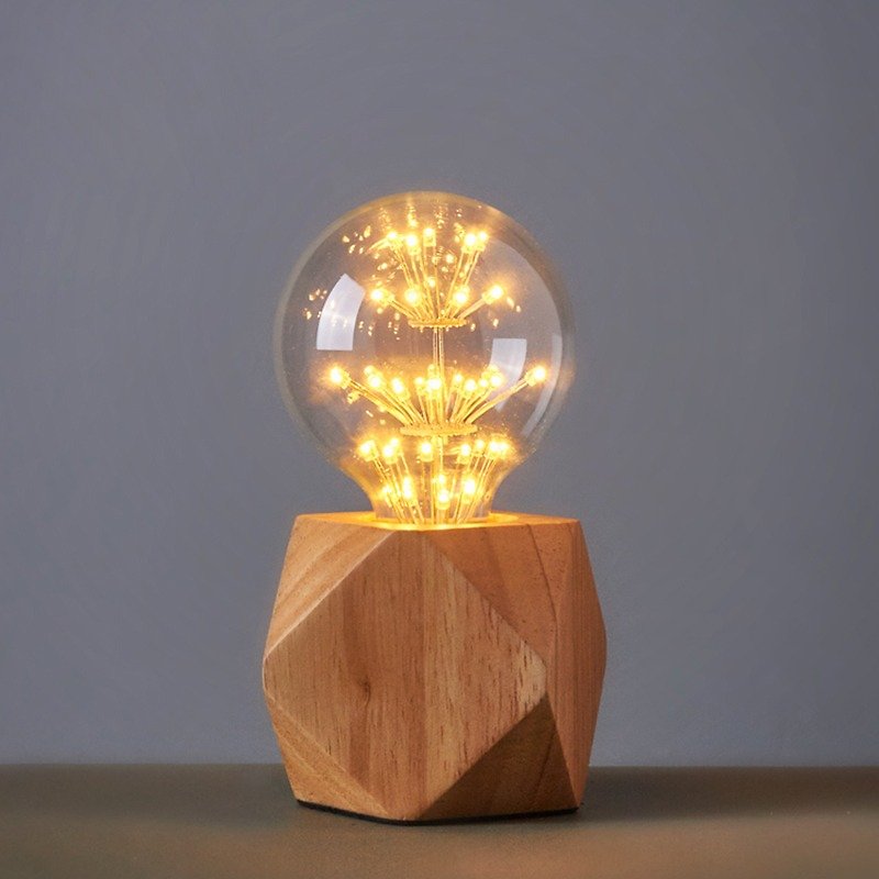 复古·实木台灯·多角切割·菱形台灯│Good Form·好造形 - 灯具/灯饰 - 木头 咖啡色