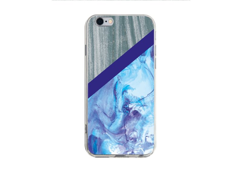 蓝海木纹云石纹 - Samsung S5 S6 S7 S8 note4 note5 iPhone 5 5s 6 6s 6 plus 7 7 plus 8 8 plus ASUS HTC m9 Sony LG G4 G5 v10 手机壳 手机套 电话壳 case