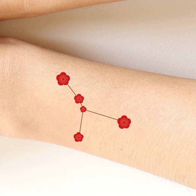 Cancer The crab (June 21 - July 22) Zodiac sticker tattoos. Japanese cute style.