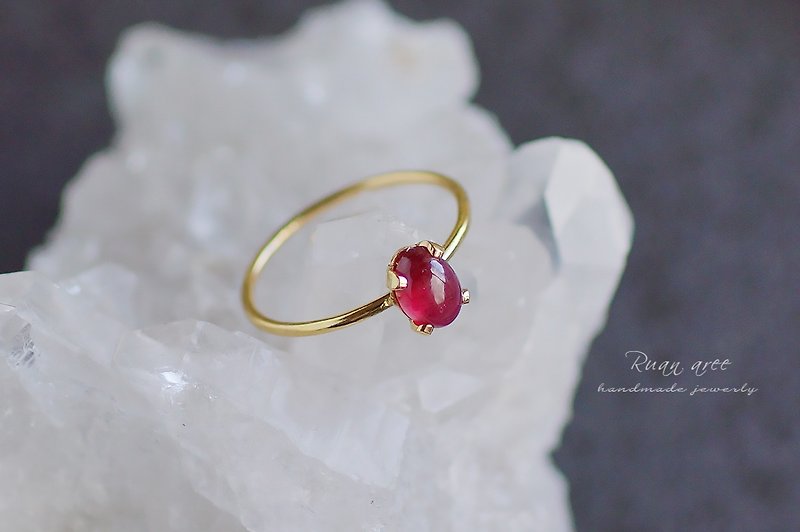 14kgf-Rubyのリング9号 - 戒指 - 半宝石 红色