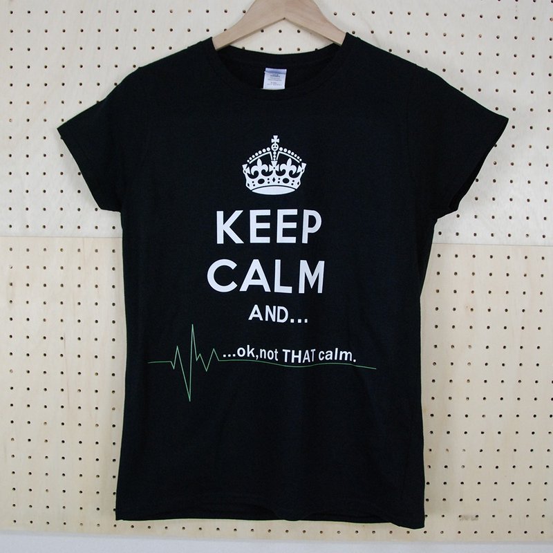 新创设计师-T恤:【Keep calm】短袖 T-shirt《中性/修身》(黑)-850 Collections