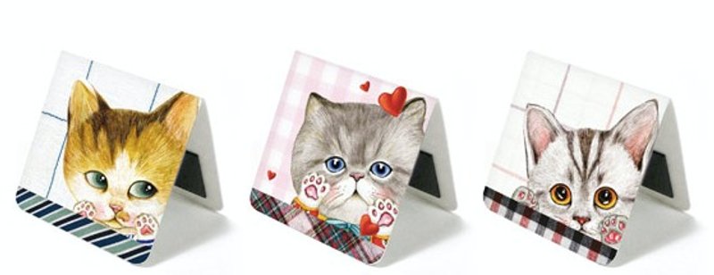 &Cabinet 磁铁书签 - Peekaboo Cats