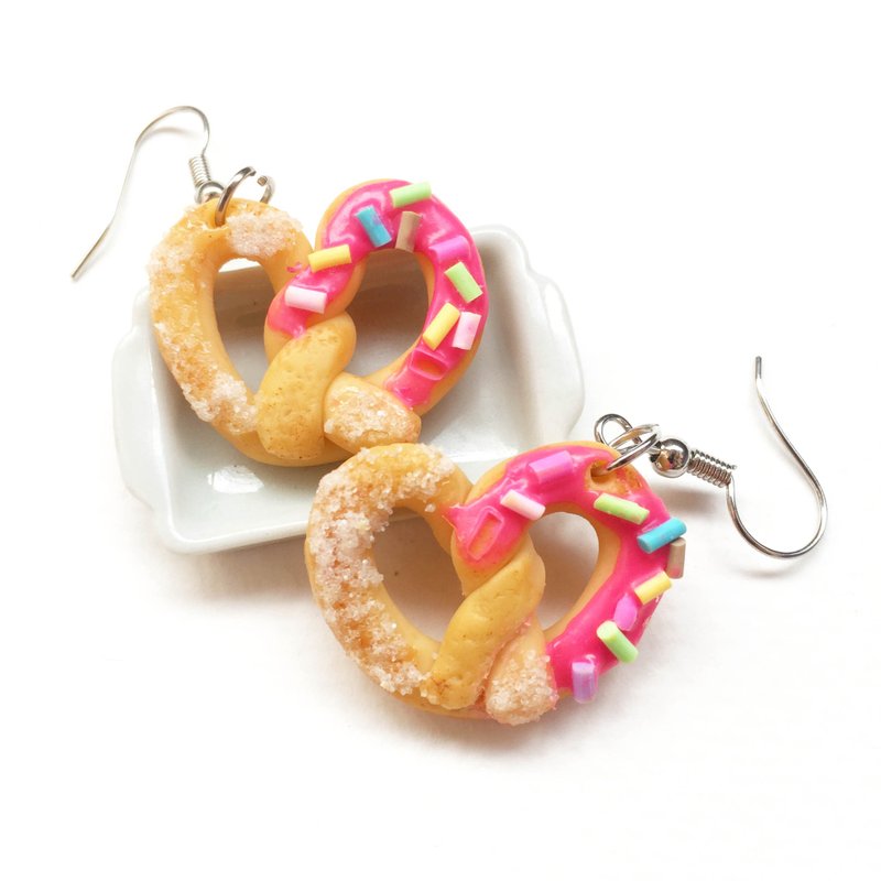 Strawberry bread earring