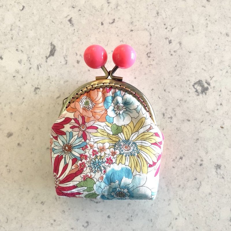 小彩虹糖果口金零钱包-红花