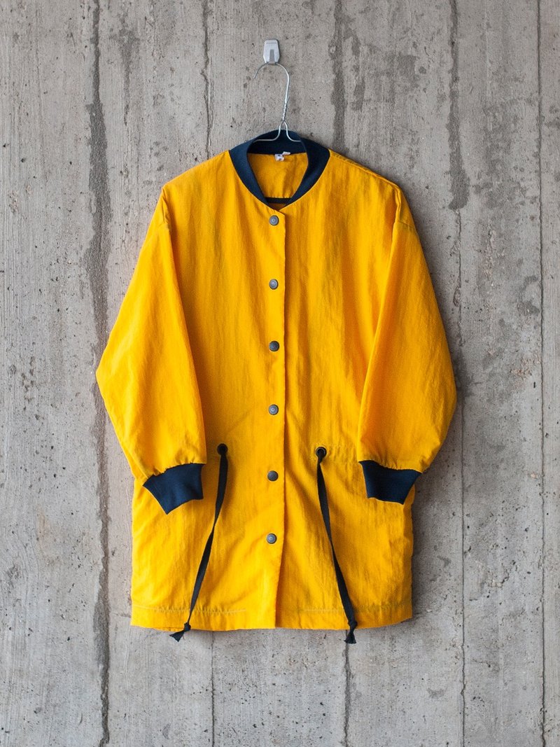 TACTEL COAT IN YELLOW 黄色长身风衣外套