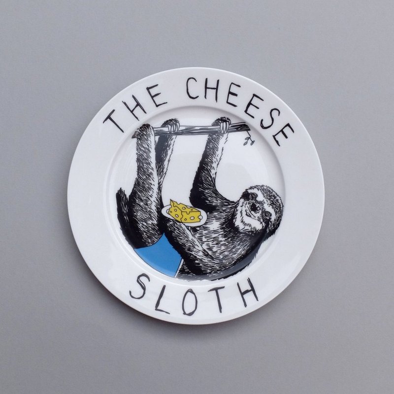 The cheese sloth 骨瓷餐盘