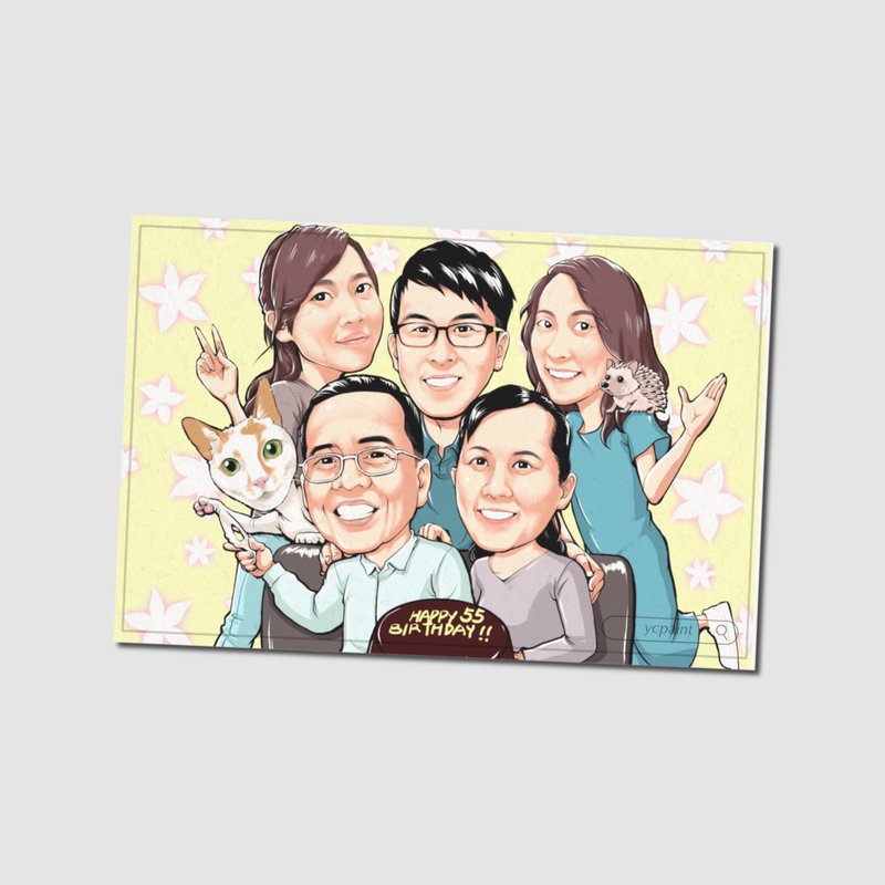 /YC/ Q版全家福(3人)/ 电子档