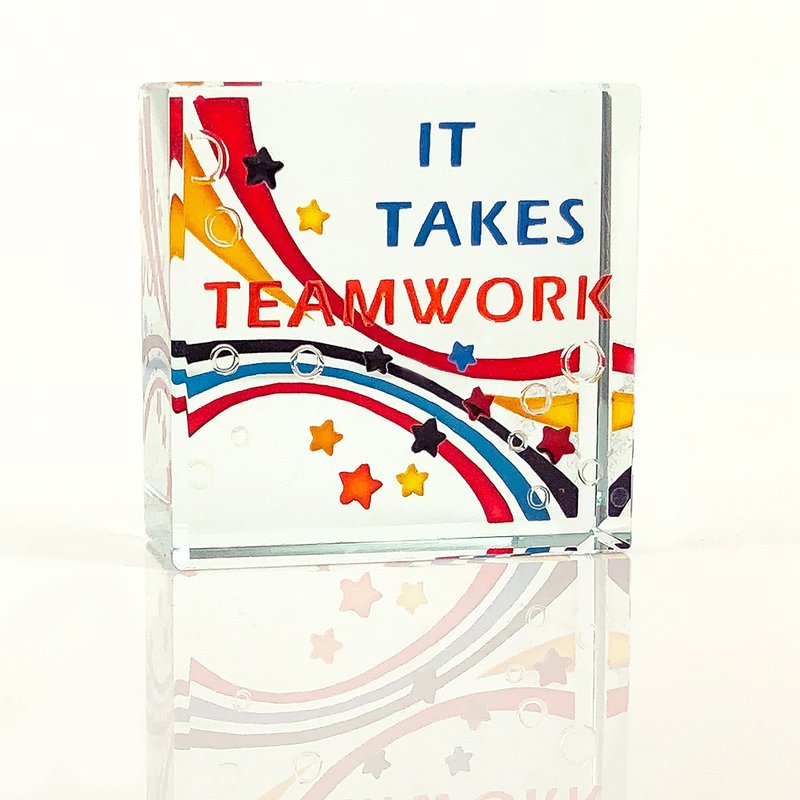 环保玻璃心意方块 It Take Teamwork