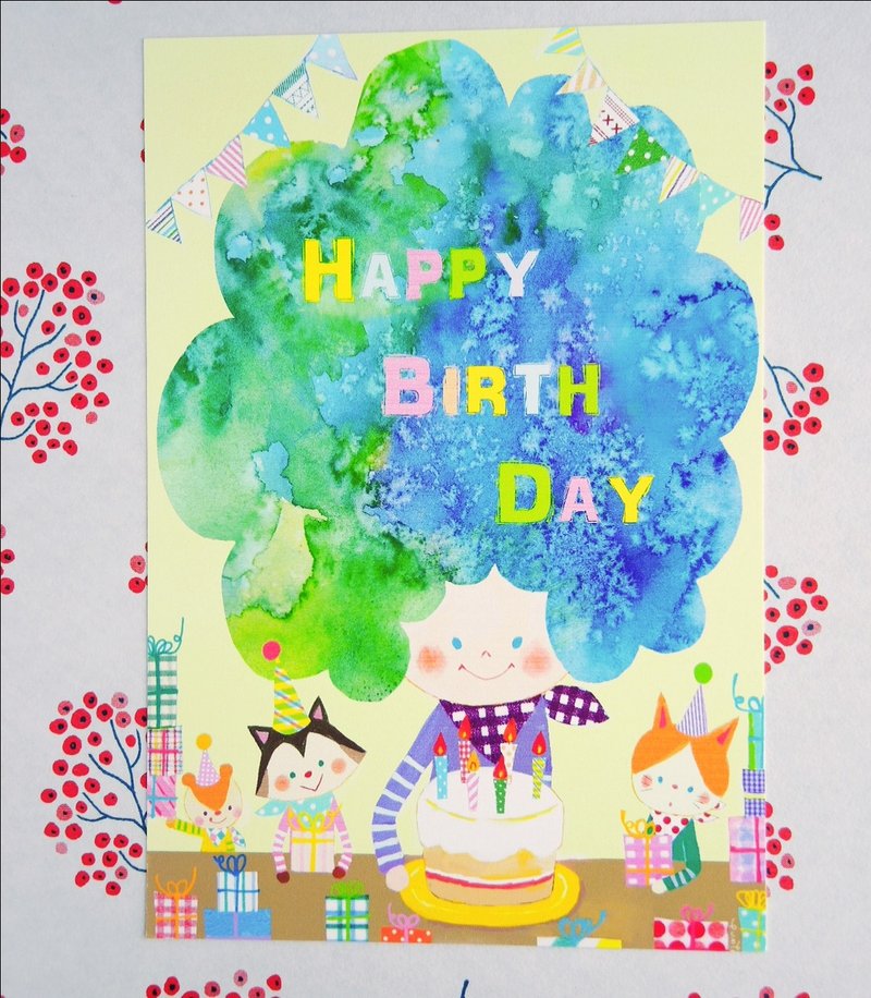 明信片 生日卡 阿福柔
