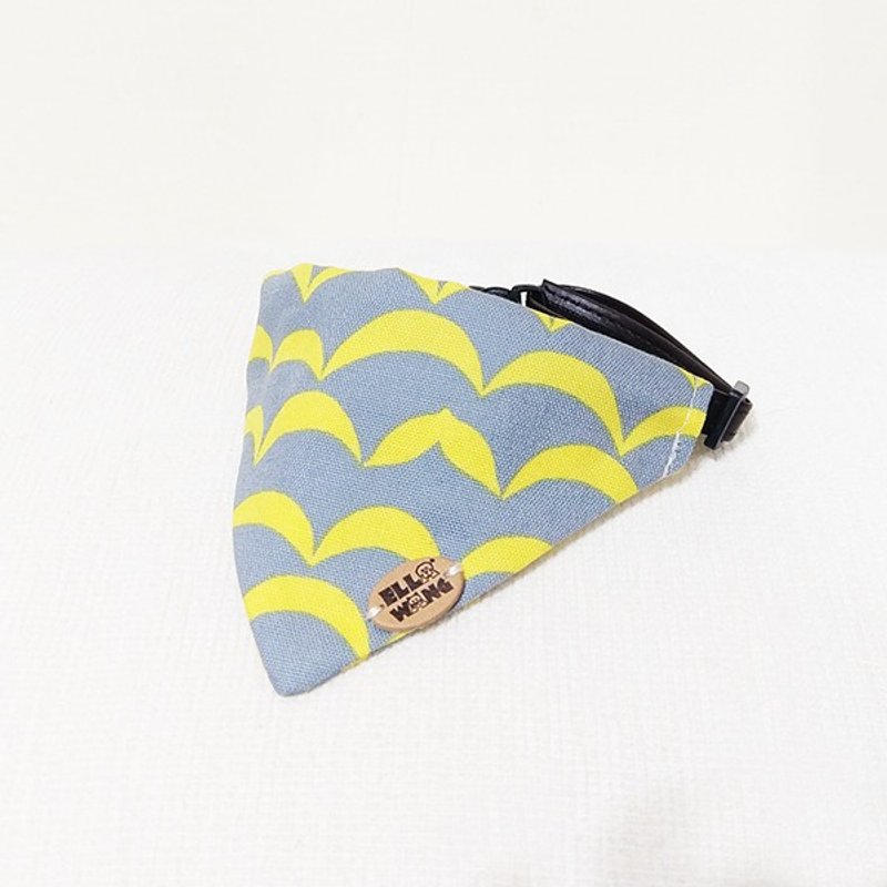 Ella Wang Design Scarf 宠物 黄 灰 Banana 领巾 猫 狗