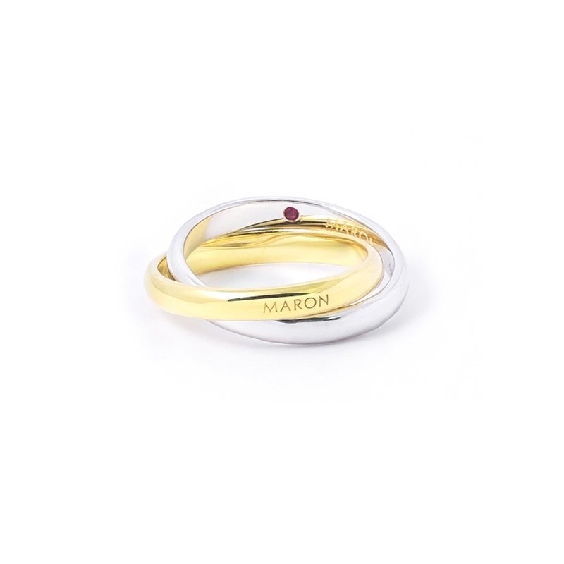 Interlocking Love Band Ring (Gold)