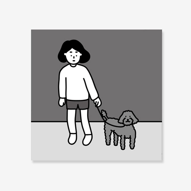 art print | walking with dogs
