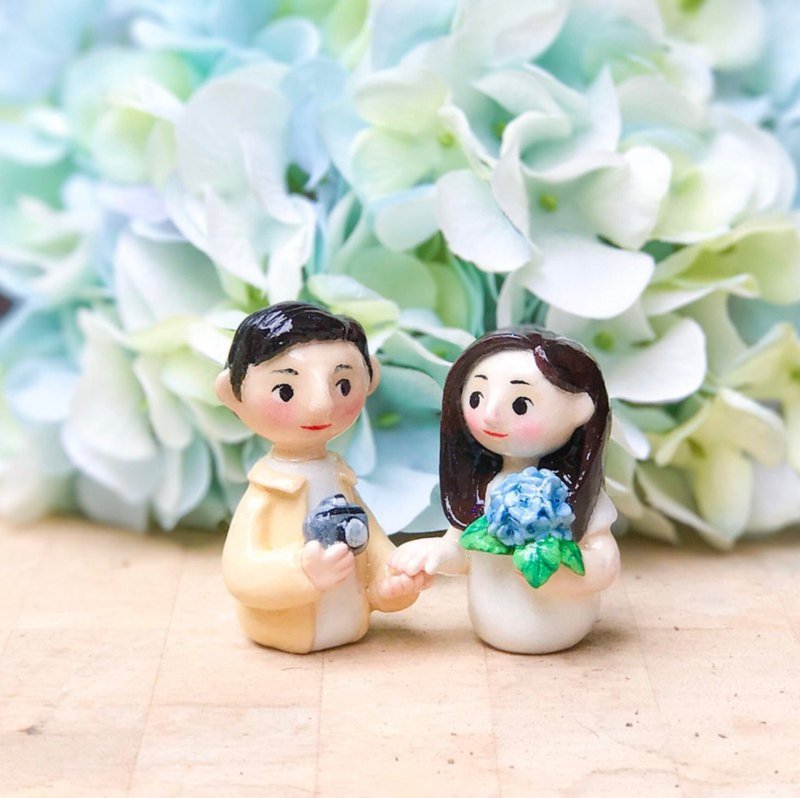 人偶订制 | 赠送原木底座玻璃罩 婚礼礼品 节日纪念品 家居摆设