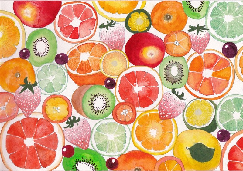 Juicy fruit post card