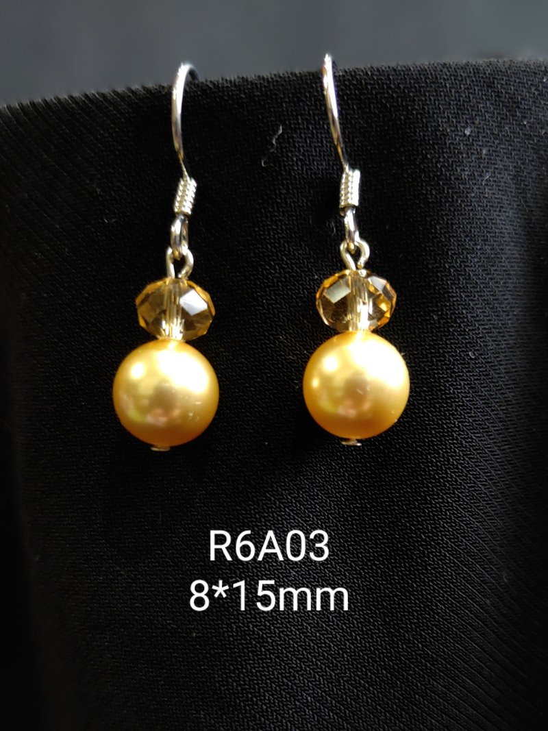 *我是设计*R6A03施华洛世奇水晶.珍珠耳环