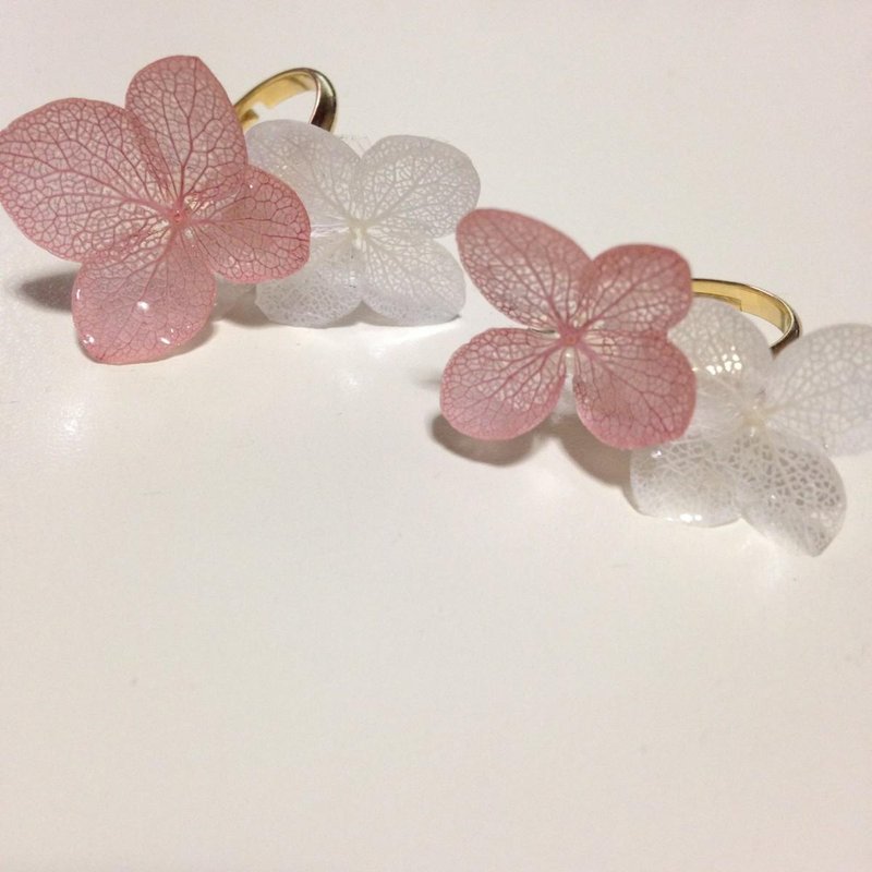 Vintage pink * hydrangea pinky ring