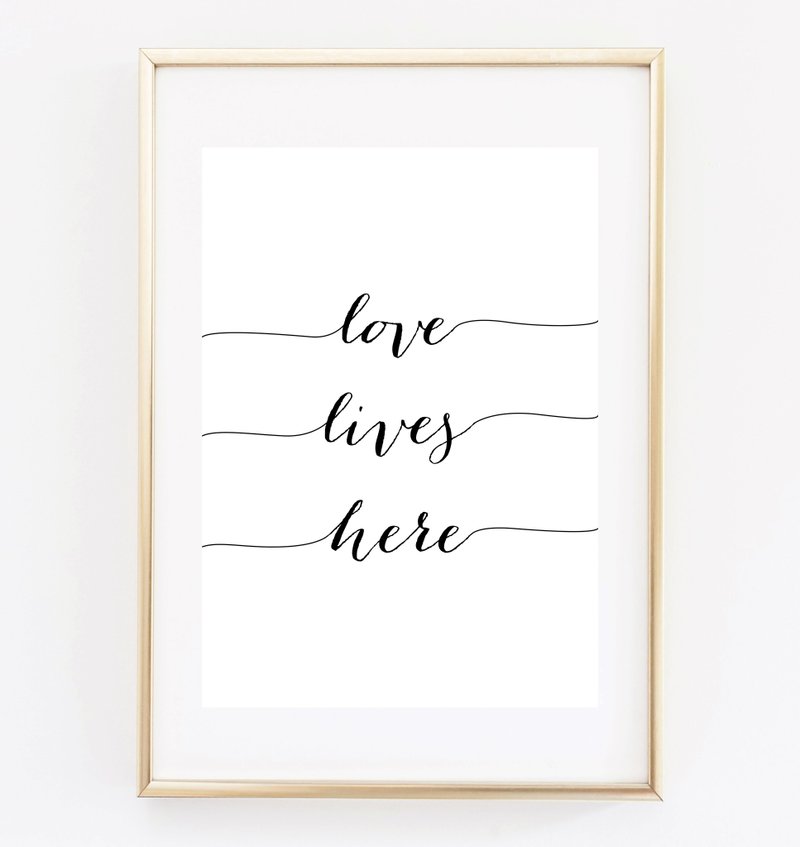 love lives here 可定制化 挂画 海报