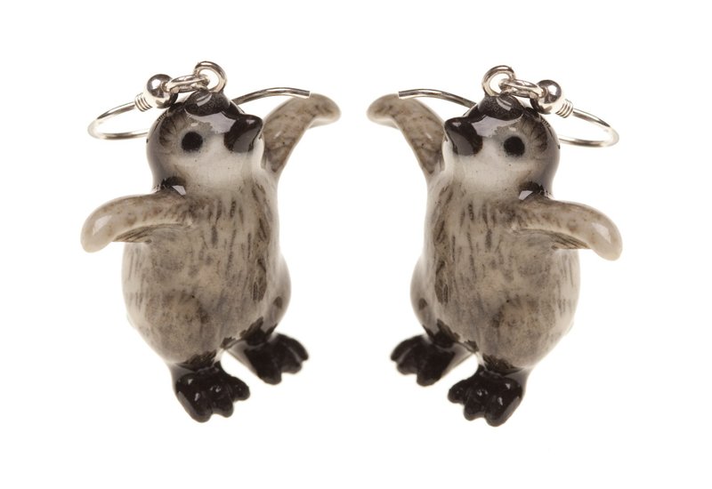 AndMary 手绘瓷耳环-企鹅 礼盒装 Penguin Earrings