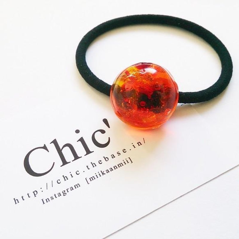 Ryukyu glass Hair orange mix