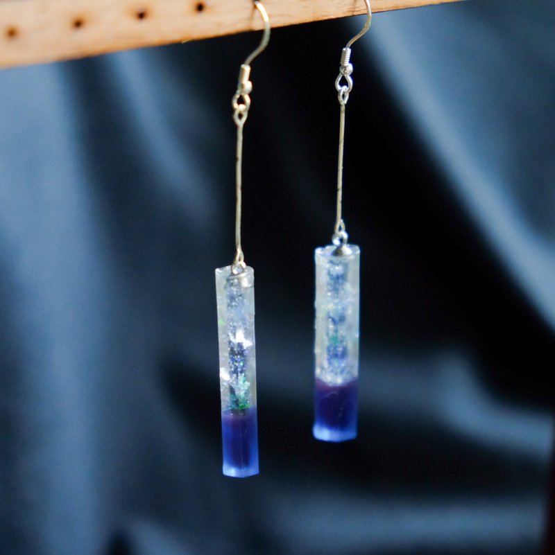 【真夜中】Midnight Clear Sky - Silver Earrings by ETPLANT