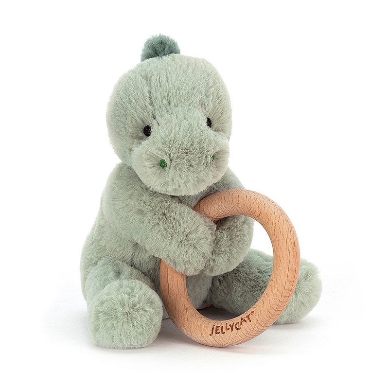 Jellycat 风铃玩偶固齿器 Shooshu Dino Wooden Ring Toy
