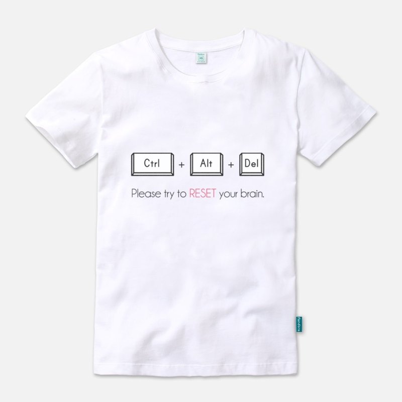 (福利品) please try to reset your brain. - 中性版短袖T-shirt