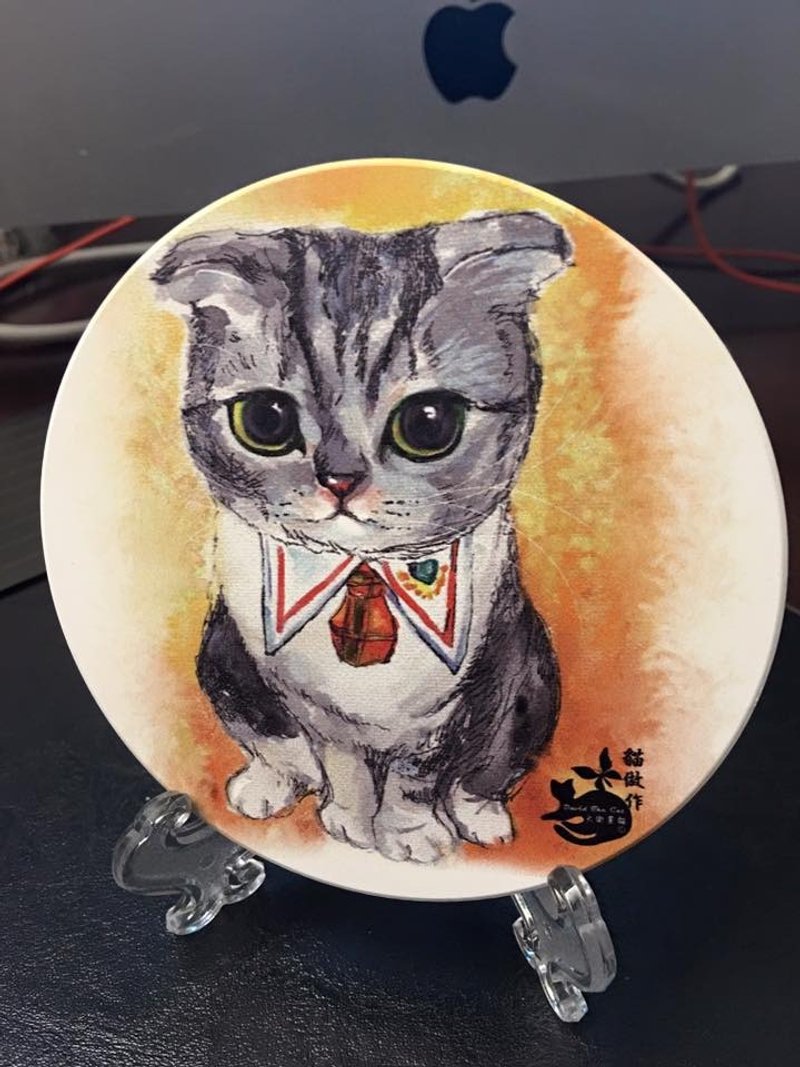大卫画猫_马克杯_杯垫_米米小绅士