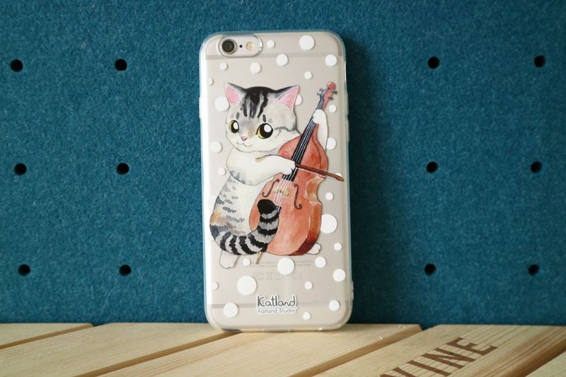 自家设计 - 音乐家猫波点手机壳 保护套Phone Case Z02_02
