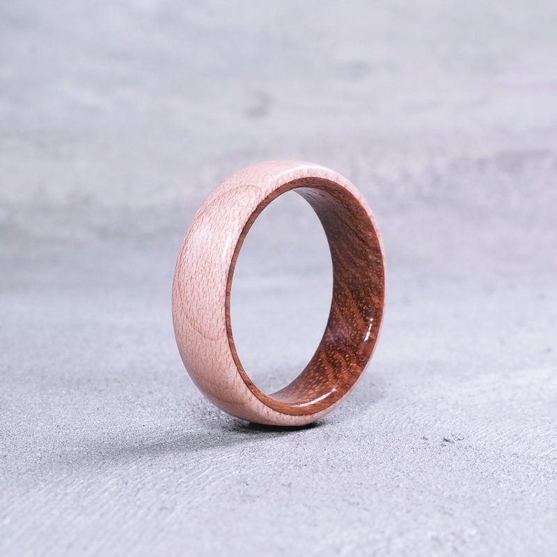 Classic wooden ring Maple x Teak