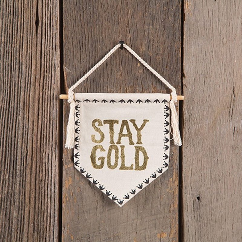 帆布旗帜S号-Stay Gold∣WHG031