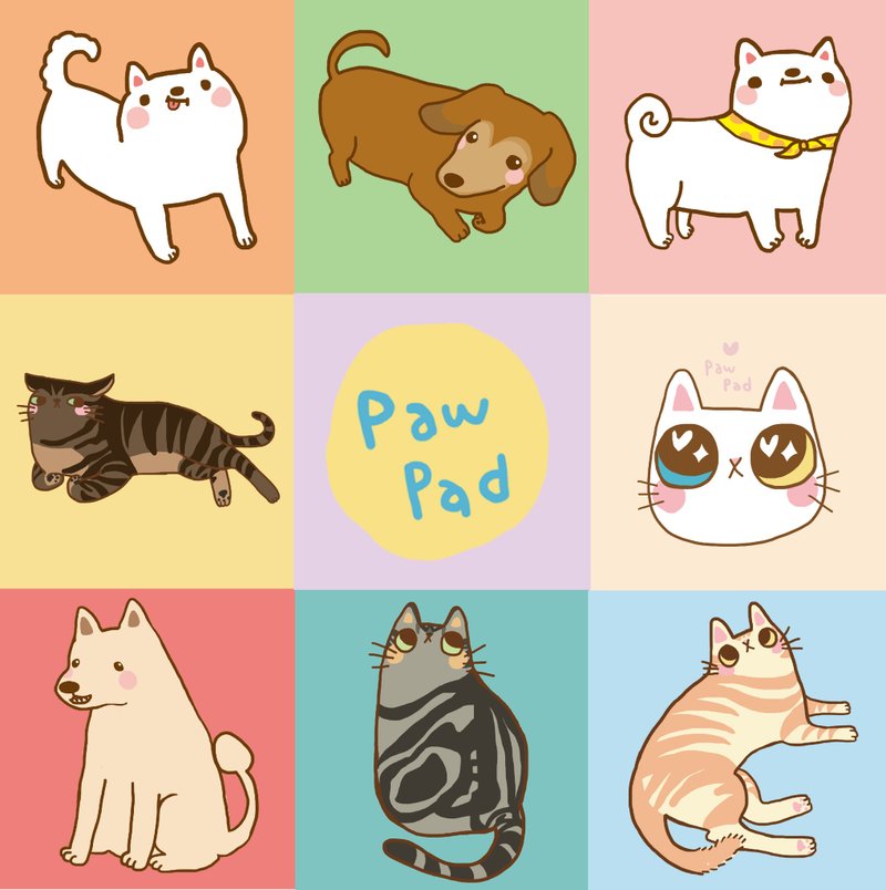 肉球paw pad【画你家毛小孩】把宝贝变Q任务-电子档版本
