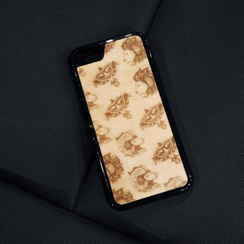 IPhone7/8原色木手机壳– 火象星座 - 限量1个!!