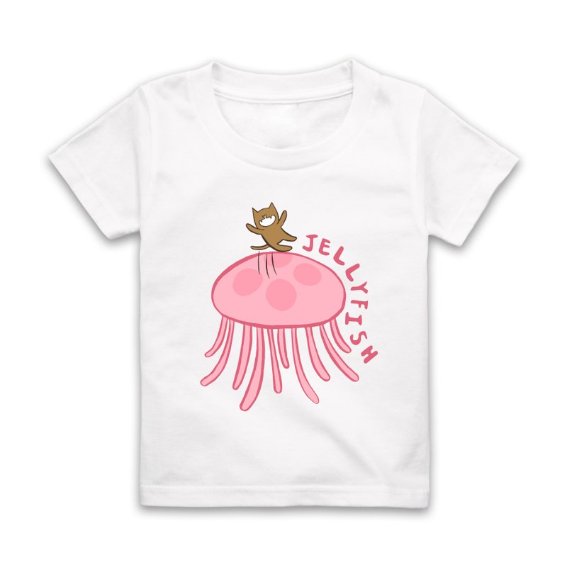 字母J-JELLYFISH短袖T恤-白