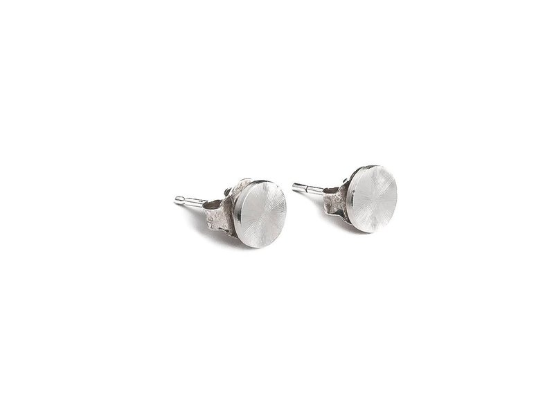 纯银 雕刻 涟漪 水波 手工 耳环 silver earrings hand-engraved ripple