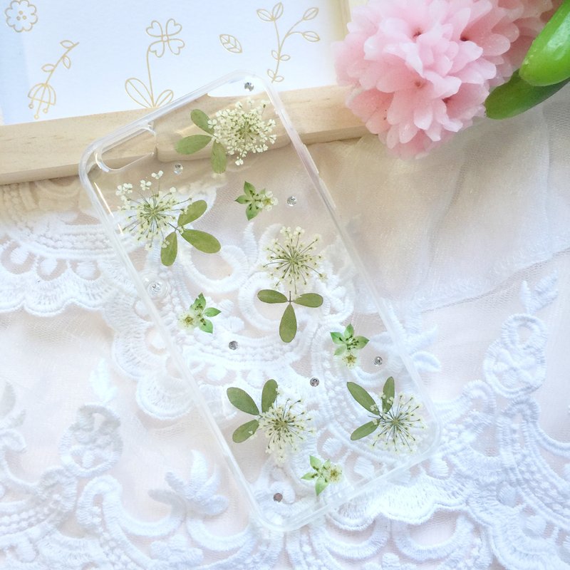 幽兰 手作押花手机壳 手机保护壳 手机套 干花手机壳 真花手机壳 iPhone 7 iPhone 6