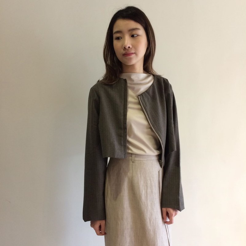 袖口圆弧短外套
