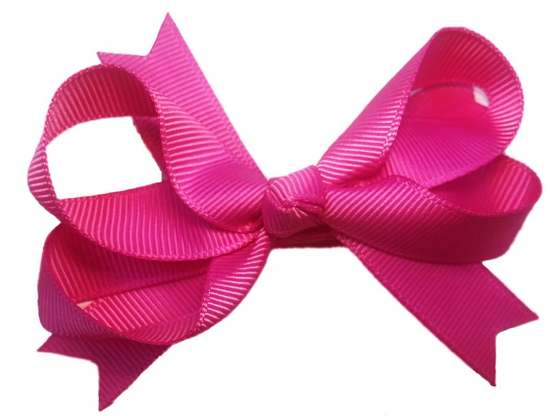 Cutie Bella 蝴蝶结全包布 手工发饰Bow Swallow发夹-RosePink