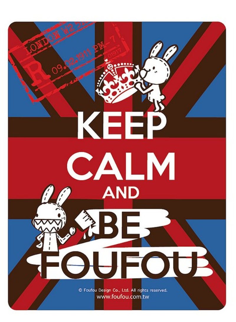 Foufou-防水贴纸-KeepCalm&BeFoufou
