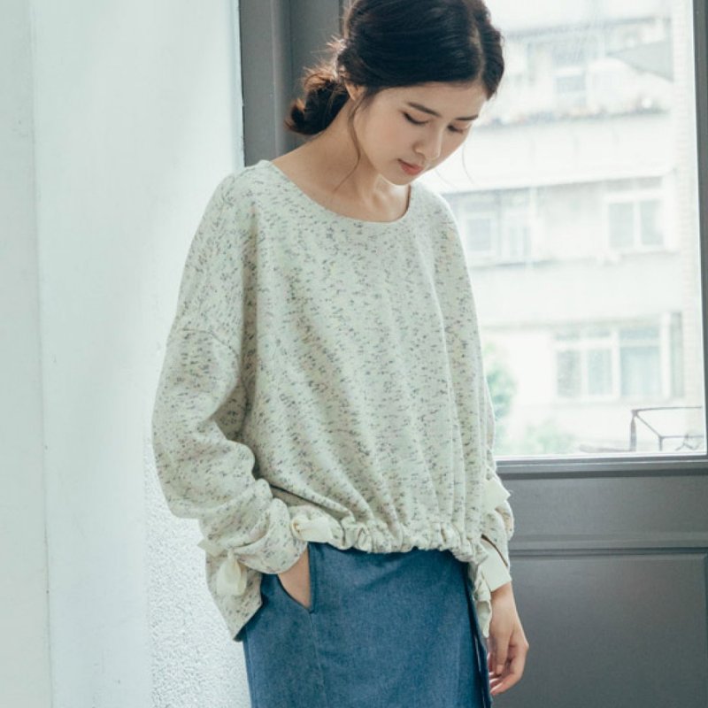 摇摆女孩抽绳针织上衣-摇滚织点