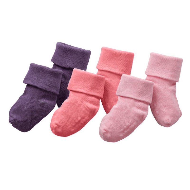 美国Babysoy-舒棉袜子(3入)_紫粉系列(147PE、PL、EG)
