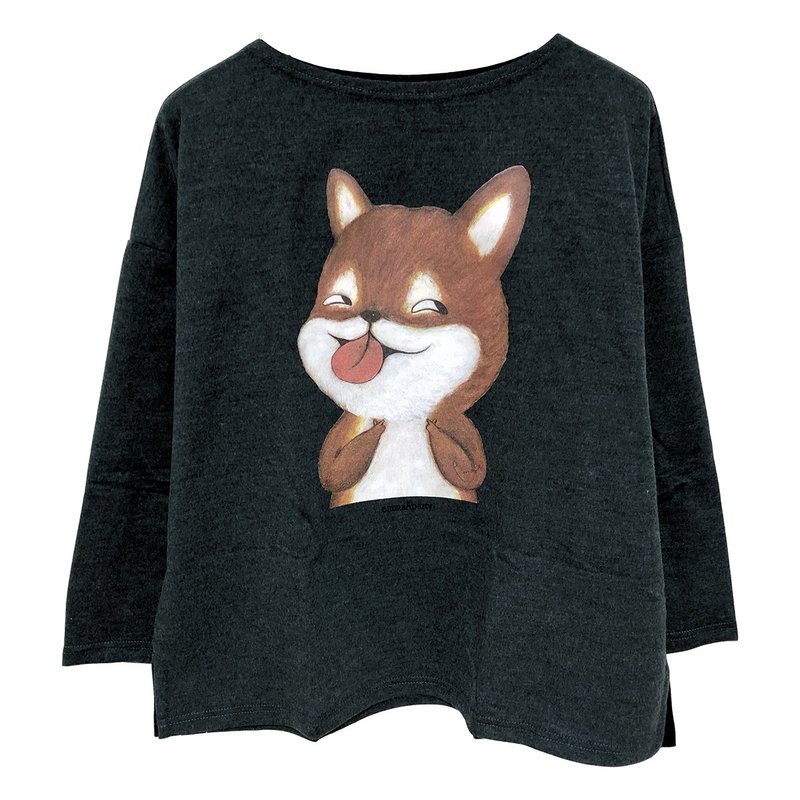 emmaAparty插画T:爱心柴犬(冬季短版限量款 两色)