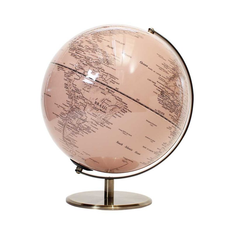Skyglobe 12寸古典雾红金属底座地球仪(英文版)