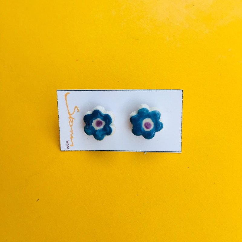 Ceramic earrings blossom 006